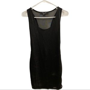forever 21 black glitter body con dress